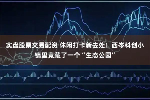 实盘股票交易配资 休闲打卡新去处！西岑科创小镇里竟藏了一个“生态公园”